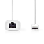 Nedis USB-netwerkadapter | USB 3.2 Gen 1 | 1000 Mbps | USB-C™ Male | RJ45 Female | 0.20 m | Rond | Vernikkeld | Vertind-Koper | Wit | Envelop Nedis USB-netwerkadapter | USB 3.2 Gen 1 | 1000 Mbps | USB-C™ Male | RJ45 Female | 0.20 m | Rond | Vernikkeld | Vertind-Koper | Wit | Envelop