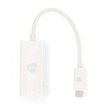 Nedis USB-netwerkadapter | USB 3.2 Gen 1 | 1000 Mbps | USB-C™ Male | RJ45 Female | 0.20 m | Rond | Vernikkeld | Vertind-Koper | Wit | Envelop Nedis USB-netwerkadapter | USB 3.2 Gen 1 | 1000 Mbps | USB-C™ Male | RJ45 Female | 0.20 m | Rond | Vernikkeld | Vertind-Koper | Wit | Envelop
