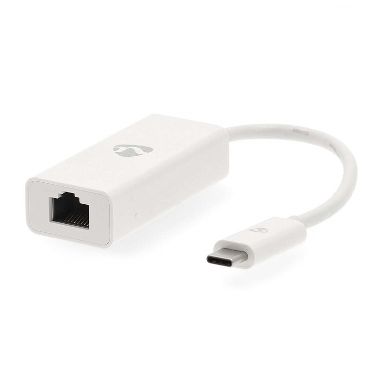 Nedis USB-netwerkadapter | USB 3.2 Gen 1 | 1000 Mbps | USB-C™ Male | RJ45 Female | 0.20 m | Rond | Vernikkeld | Vertind-Koper | Wit | Envelop Nedis USB-netwerkadapter | USB 3.2 Gen 1 | 1000 Mbps | USB-C™ Male | RJ45 Female | 0.20 m | Rond | Vernikkeld | Vertind-Koper | Wit | Envelop