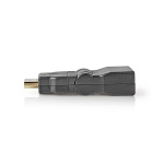 Nedis HDMI™-Adapter | HDMI™ Connector | HDMI™ Output | Verguld | Zwenken | ABS | Zwart | 1 Stuks | Envelop