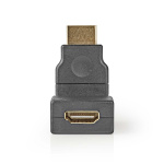 Nedis HDMI™-Adapter | HDMI™ Connector | HDMI™ Output | Verguld | Zwenken | ABS | Zwart | 1 Stuks | Envelop