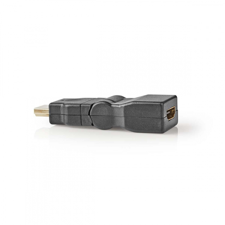 Nedis HDMI™-Adapter | HDMI™ Connector | HDMI™ Output | Verguld | Zwenken | ABS | Zwart | 1 Stuks | Envelop