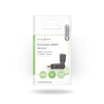 Nedis HDMI™-Adapter | HDMI™ Connector | HDMI™ Output | Verguld | Zwenken | ABS | Zwart | 1 Stuks | Envelop