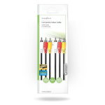Nedis Composiet Videokabel | 3x RCA Male | 3x RCA Male | Vernikkeld | 480p | 3.00 m | Rond | PVC | Zwart | Envelop