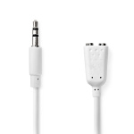 Nedis Stereo-Audiokabel | 3,5 mm Male | 2x 3,5 mm Female | Vernikkeld | 0.20 m | Rond | Wit | Envelop Nedis Stereo-Audiokabel | 3,5 mm Male | 2x 3,5 mm Female | Vernikkeld | 0.20 m | Rond | Wit | Envelop