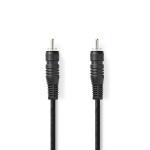 Nedis Digitale Audiokabel | RCA Male | RCA Male | Vernikkeld | 2.00 m | Rond | PVC | Zwart | Doos Nedis Digitale Audiokabel | RCA Male | RCA Male | Vernikkeld | 2.00 m | Rond | PVC | Zwart | Doos