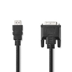 Nedis HDMI™ Kabel | HDMI™ Connector | DVI-D 24+1-Pins Male | 1080p | Vernikkeld | 3.00 m | Recht | PVC | Zwart | Doos