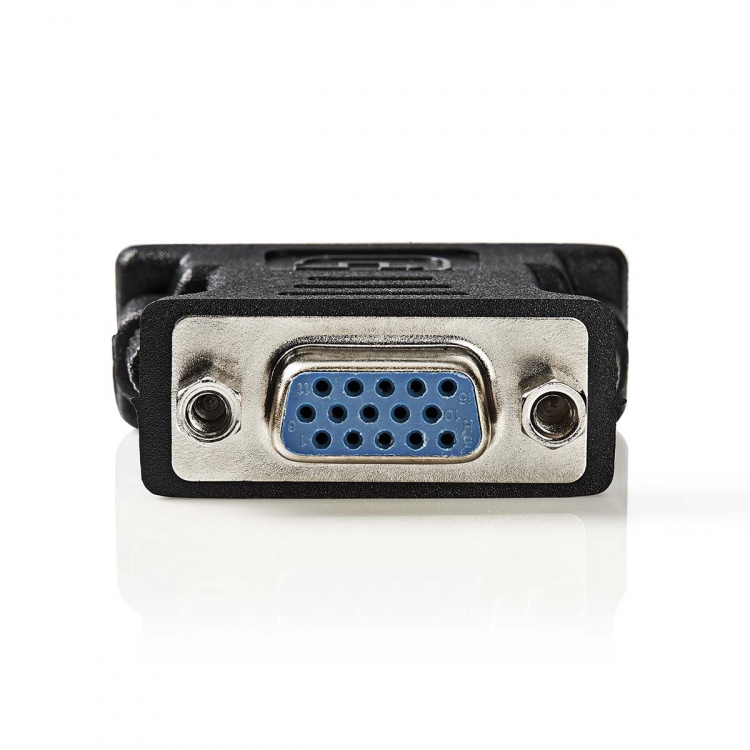Nedis DVI-Adapter | DVI-I 24+5-Pin Male | VGA Female 15p | Vernikkeld | Recht | PVC | Zwart | Doos Nedis DVI-Adapter | DVI-I 24+5-Pin Male | VGA Female 15p | Vernikkeld | Recht | PVC | Zwart | Doos