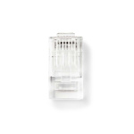 Nedis RJ45-Connector | Male | Solid UTP CAT5e | Recht | Verguld | 10 Stuks | Polycarbonate | Transparant | Doos Nedis RJ45-Connector | Male | Solid UTP CAT5e | Recht | Verguld | 10 Stuks | Polycarbonate | Transparant | Doos