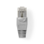 Nedis RJ45-Connector | Male | Solid FTP CAT5e | Recht | Vernikkeld | 10 Stuks | Polycarbonate | Grijs / Transparant | Doos