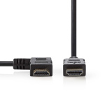 Nedis High Speed ​​HDMI™-Kabel met Ethernet | HDMI™ Connector | HDMI™ Connector | 4K@30Hz | 10.2 Gbps | 1.50 m | Rond | PVC | Zwart | Blister