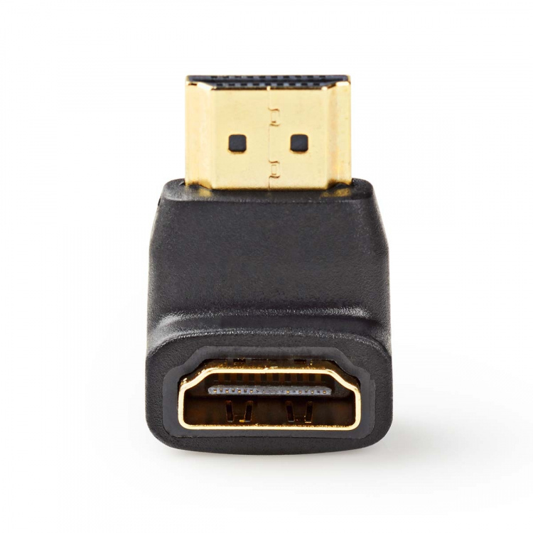 Nedis HDMI™-Adapter | HDMI™ Connector | HDMI™ Output | Verguld | 90° Gehoekt | ABS | Zwart | 1 Stuks | Doos