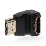 Nedis HDMI™-Adapter | HDMI™ Connector | HDMI™ Output | Verguld | 90° Gehoekt | ABS | Zwart | 1 Stuks | Doos