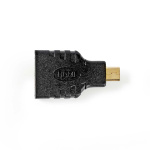 Nedis HDMI™-Adapter | HDMI™ Micro-Connector | HDMI™ Output | Verguld | Recht | ABS | Zwart | 1 Stuks | Doos Nedis HDMI™-Adapter | HDMI™ Micro-Connector | HDMI™ Output | Verguld | Recht | ABS | Zwart | 1 Stuks | Doos