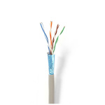 Nedis Netwerk Kabel Rol | CAT6 | Stranded | U/UTP | Koper | 100.0 m | Binnenshuis | Rond | PVC | Grijs | Gift Box