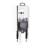 Nedis Stereo-Audiokabel | 2x 6,35 mm Male | 3,5 mm Male | Vernikkeld | 5.00 m | Rond | Donkergrijs | Kartonnen Sleeve Nedis Stereo-Audiokabel | 2x 6,35 mm Male | 3,5 mm Male | Vernikkeld | 5.00 m | Rond | Donkergrijs | Kartonnen Sleeve
