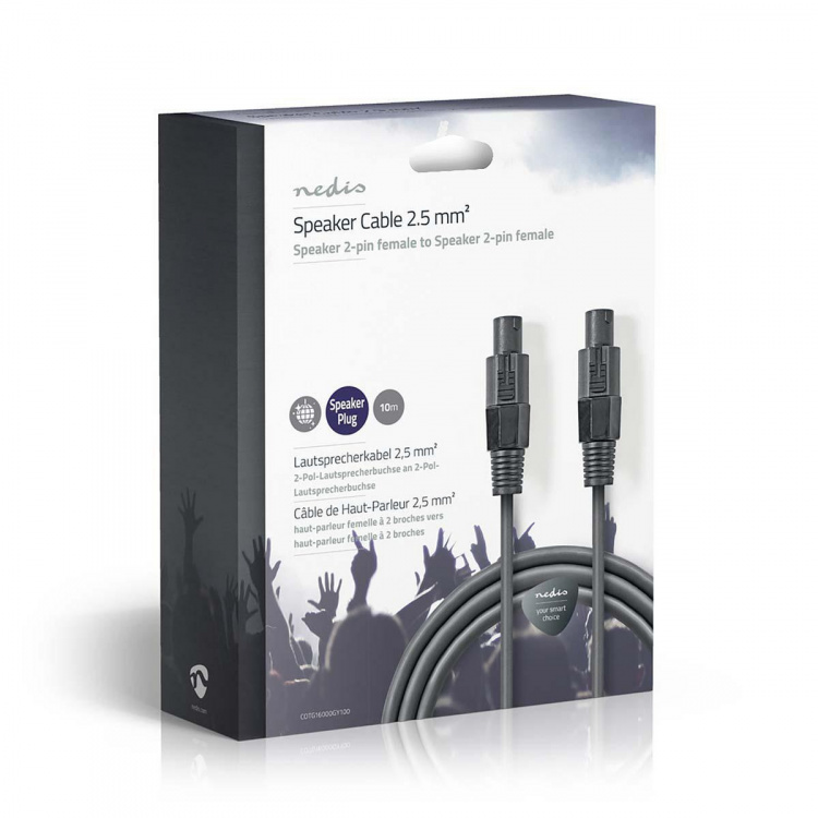 Nedis Speaker-Kabel | 48 x 0.20 mm | Koper | 10.0 m | Rond | PVC | Donkergrijs | Gift Box Nedis Speaker-Kabel | 48 x 0.20 mm | Koper | 10.0 m | Rond | PVC | Donkergrijs | Gift Box