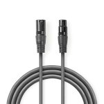 Nedis Gebalanceerde Audiokabel | XLR 3-Pins Male | XLR 3-Pins Female | Vernikkeld | 0.50 m | Rond | PVC | Donkergrijs | Kartonnen Sleeve Nedis Gebalanceerde Audiokabel | XLR 3-Pins Male | XLR 3-Pins Female | Vernikkeld | 0.50 m | Rond | PVC | Donkergrijs | Kartonnen Sleeve