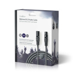 Nedis Gebalanceerde Audiokabel | XLR 3-Pins Male | XLR 3-Pins Female | Vernikkeld | 15.0 m | Rond | PVC | Donkergrijs | Gift Box