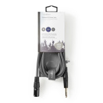 Nedis Gebalanceerde Audiokabel | XLR 3-Pins Male | 6,35 mm Male | Vernikkeld | 3.00 m | Rond | PVC | Donkergrijs | Kartonnen Sleeve Nedis Gebalanceerde Audiokabel | XLR 3-Pins Male | 6,35 mm Male | Vernikkeld | 3.00 m | Rond | PVC | Donkergrijs | Kartonnen Sleeve