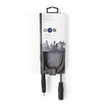 Nedis Gebalanceerde Audiokabel | XLR 3-Pins Male | 3,5 mm Male | Vernikkeld | 1.50 m | Rond | PVC | Donkergrijs | Kartonnen Sleeve Nedis Gebalanceerde Audiokabel | XLR 3-Pins Male | 3,5 mm Male | Vernikkeld | 1.50 m | Rond | PVC | Donkergrijs | Kartonnen Sleeve