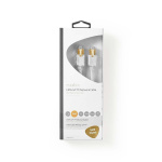 Nedis CAT6 Netwerkkabel | RJ45 Male | RJ45 Male | S/FTP | 1.00 m | Rond | LSZH | Wit | Window Box