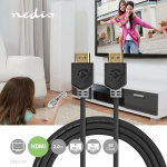 Nedis Ultra High Speed ​​HDMI™-Kabel | HDMI™ Connector | HDMI™ Connector | 8K@60Hz | 48 Gbps | 2.00 m | Rond | 6.5 mm | Antraciet | Doos