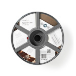 Nedis Speaker-Kabel | 2 x 2.50 mm² | Koper | 100.0 m | Rond | PVC | Rood / Zwart | Rol