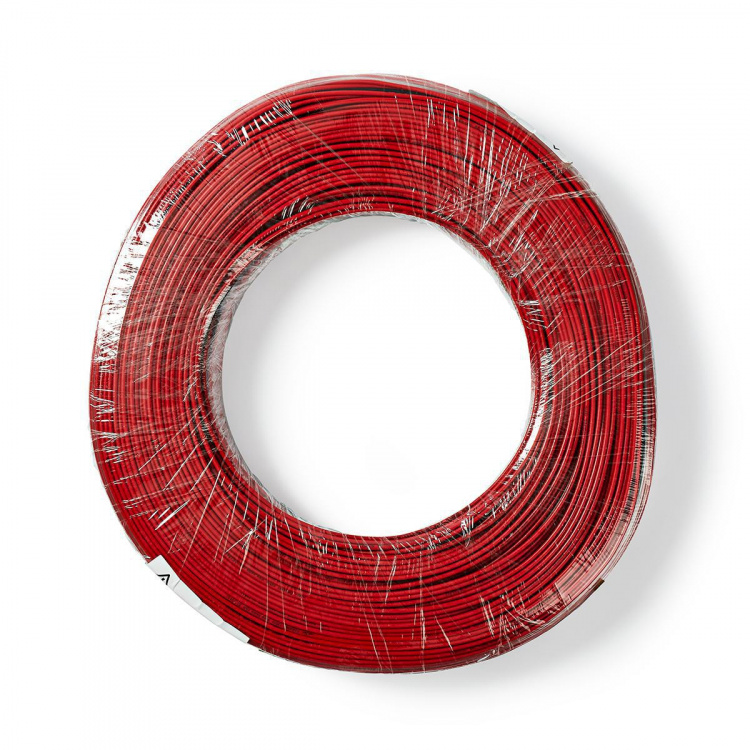 Nedis Speaker-Kabel | 2 x 0.35 mm² | CCA | 100.0 m | Rond | PVC | Rood / Zwart | Folieverpakking Nedis Speaker-Kabel | 2 x 0.35 mm² | CCA | 100.0 m | Rond | PVC | Rood / Zwart | Folieverpakking