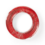 Nedis Speaker-Kabel | 2 x 0.75 mm² | CCA | 100.0 m | Rond | PVC | Rood / Zwart | Folieverpakking
