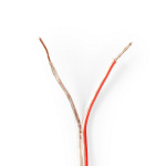 Nedis Speaker-Kabel | 2 x 0.75 mm² | CCA | 15.0 m | Rond | PVC | Transparant | Folieverpakking