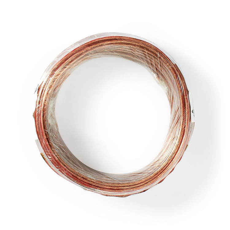 Nedis Speaker-Kabel | 2 x 0.75 mm² | CCA | 15.0 m | Rond | PVC | Transparant | Folieverpakking