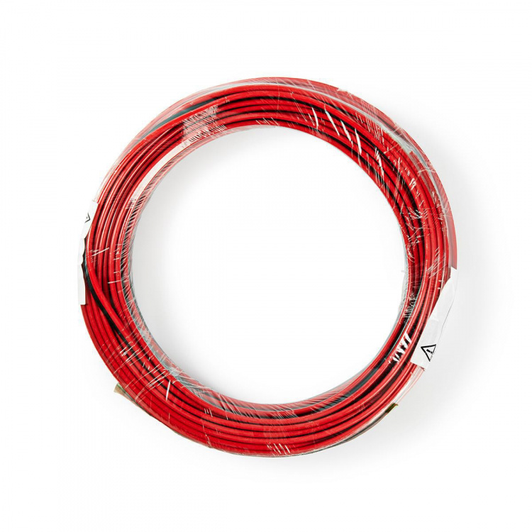 Nedis Speaker-Kabel | 2x 1.50 mm² | CCA | 15.0 m | Rond | PVC | Rood / Zwart | Folieverpakking