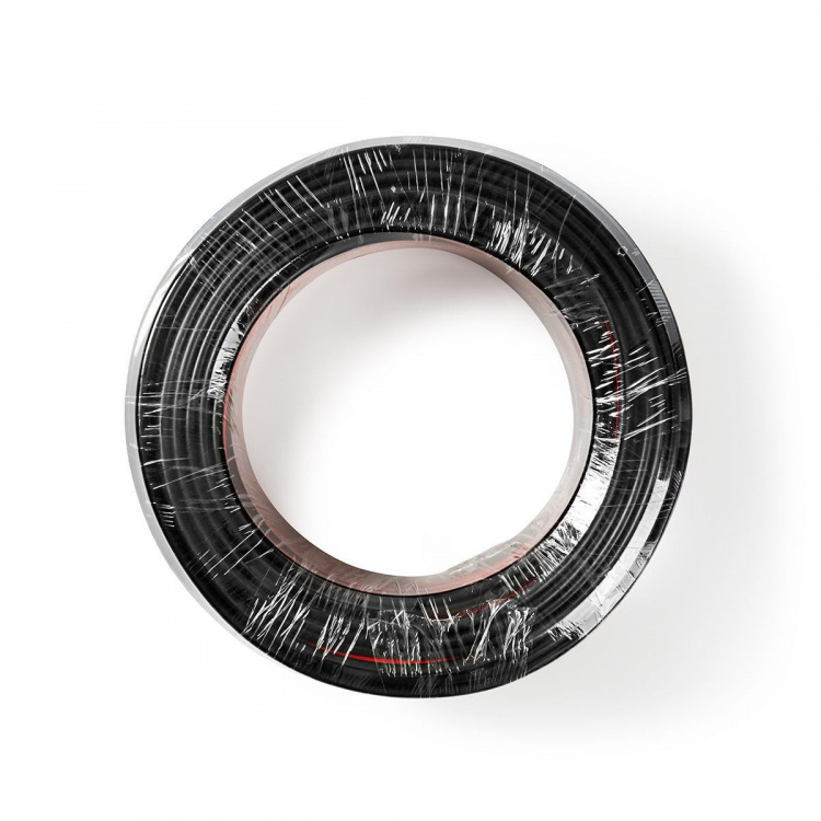 Nedis Speaker-Kabel | 2 x 2.50 mm² | CCA | 25.0 m | Rond | PVC | Rood / Zwart | Folieverpakking Nedis Speaker-Kabel | 2 x 2.50 mm² | CCA | 25.0 m | Rond | PVC | Rood / Zwart | Folieverpakking