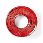Nedis Speaker-Kabel | 2 x 2.50 mm² | CCA | 100.0 m | Rond | PVC | Rood / Zwart | Folieverpakking
