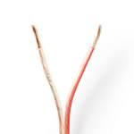 Nedis Speaker-Kabel | 2 x 2.50 mm² | CCA | 100.0 m | Rond | PVC | Transparant | Folieverpakking
