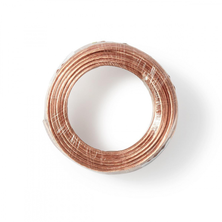Nedis Speaker-Kabel | 2 x 4.00 mm² | CCA | 15.0 m | Rond | PVC | Transparant | Folieverpakking Nedis Speaker-Kabel | 2 x 4.00 mm² | CCA | 15.0 m | Rond | PVC | Transparant | Folieverpakking