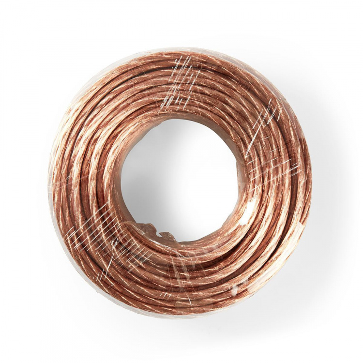Nedis Speaker-Kabel | 2 x 6.00 mm² | CCA | 25.0 m | Rond | PVC | Transparant | Folieverpakking Nedis Speaker-Kabel | 2 x 6.00 mm² | CCA | 25.0 m | Rond | PVC | Transparant | Folieverpakking