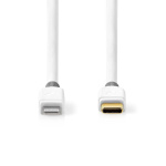Nedis Lightning Kabel | USB 2.0 | Apple Lightning 8-Pins | USB-C™ Male | 480 Mbps | Verguld | 2.00 m | Rond | PVC | Wit | Window Box