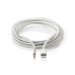 Nedis Lightning-Adapter | Apple Lightning 8-Pins | 3,5 mm Male | Verguld | 1.00 m | Rond | Nylon | Cover Window Box