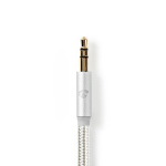 Nedis Lightning-Adapter | Apple Lightning 8-Pins | 3,5 mm Male | Verguld | 1.00 m | Rond | Nylon | Cover Window Box