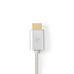Nedis USB-C™ Adapter | USB 3.2 Gen 1 | USB-C™ Male | HDMI™ Connector | 4K@60Hz | 18 Gbps | 2.00 m | Rond | Verguld | Gevlochten / Nylon | Aluminium | Cover Window Box Nedis USB-C™ Adapter | USB 3.2 Gen 1 | USB-C™ Male | HDMI™ Connector | 4K@60Hz | 18 Gbps | 2.00 m | Rond | Verguld | Gevlochten / Nylon | Aluminium | Cover Window Box