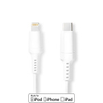 Nedis Lightning Kabel | USB 2.0 | Apple Lightning 8-Pins | USB-C™ Male | 480 Mbps | Vernikkeld | 2.00 m | Rond | PVC | Wit | Doos