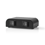 Nedis Speaker Control Box | 2 poort(en) | Klemmen | Luidspreker Impedantie: 4-16 Ohm | Maximale Belasting per Kanaal: 150 W | Aluminium | Zwart