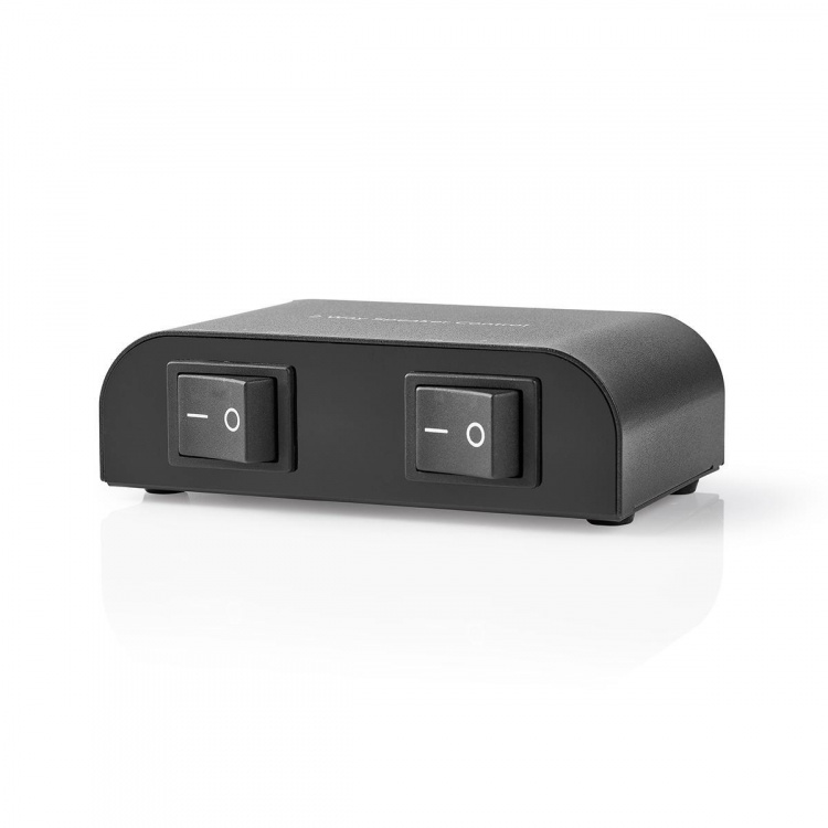 Nedis Speaker Control Box | 2 poort(en) | Terminal Schroeven | Luidspreker Impedantie: 4-16 Ohm | Maximale Belasting per Kanaal: 150 W | Aluminium | Zwart