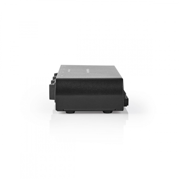 Nedis Speaker Control Box | 4-Poorts poort(en) | Terminal Schroeven | Luidspreker Impedantie: 4-16 Ohm | Maximale Belasting per Kanaal: 200 W | Aluminium | Zwart