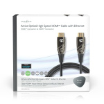 Nedis Actieve Optische High Speed HDMI™-Kabel met Ethernet | HDMI™ Connector | HDMI™ Connector | 4K@60Hz | 18 Gbps | 100.0 m | Rond | PVC | Zwart | Gift Box