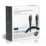 Nedis Actieve Optische High Speed HDMI™-Kabel met Ethernet | HDMI™ Connector | HDMI™ Connector | 4K@60Hz | 18 Gbps | 15.0 m | Rond | PVC | Zwart | Gift Box Nedis Actieve Optische High Speed HDMI™-Kabel met Ethernet | HDMI™ Connector | HDMI™ Connector | 4K@60Hz | 18 Gbps | 15.0 m | Rond | PVC | Zwart | Gift Box