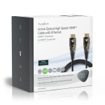 Nedis Actieve Optische High Speed HDMI™-Kabel met Ethernet | HDMI™ Connector | HDMI™ Connector | 4K@60Hz | 18 Gbps | 30.0 m | Rond | PVC | Zwart | Gift Box