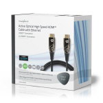 Nedis Actieve Optische High Speed HDMI™-Kabel met Ethernet | HDMI™ Connector | HDMI™ Connector | 4K@60Hz | 18 Gbps | 50.0 m | Rond | PVC | Zwart | Gift Box